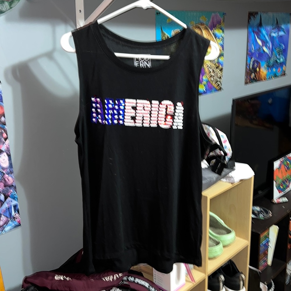 Black America tank top